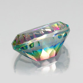 Quartz mystique multicolore naturelle coupe ovale, 13,49 ct, VVS-VS