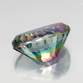 Quartz mystique Partie Supérieure Arc-en-Ciel naturelle Coupe ovale, 13.16 ct, VVS-VS