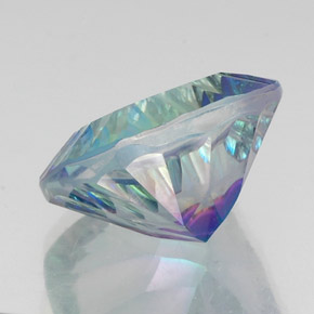 Quartz mystique multicolore naturelle coupe coussin, 21,72 ct, VVS-VS
