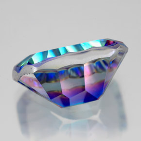 Quartz mystique Partie Supérieure Arc-en-Ciel naturelle Taille émeraude, 11.00 ct, VVS-VS