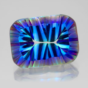 Quartz mystique Partie Supérieure Arc-en-Ciel naturelle Taille émeraude, 10.10 ct, VVS-VS