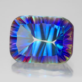 Quartz mystique Partie Supérieure Arc-en-Ciel naturelle Taille émeraude, 10.10 ct, VVS-VS