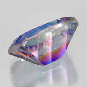 Quartz mystique Partie Supérieure Arc-en-Ciel naturelle Taille émeraude, 10.10 ct, VVS-VS