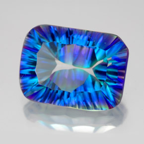 Quartz mystique Partie Supérieure Arc-en-Ciel naturelle Taille émeraude, 10.29 ct, VVS-VS