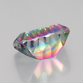 Quartz mystique Partie Supérieure Arc-en-Ciel naturelle Coupe coussin, 21.23 ct, VVS