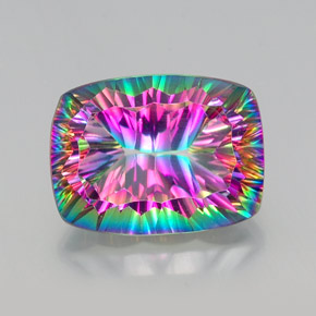 Quartz mystique Partie Supérieure Arc-en-Ciel naturelle Coupe coussin, 20.80 ct, VVS
