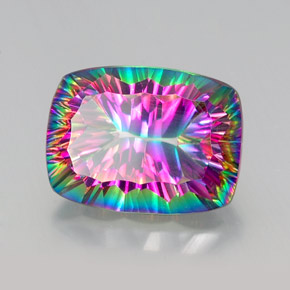 Quartz mystique Partie Supérieure Arc-en-Ciel naturelle Coupe coussin, 20.80 ct, VVS