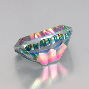 Quartz mystique Partie Supérieure Arc-en-Ciel naturelle Coupe coussin, 20.80 ct, VVS