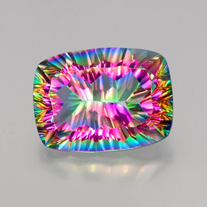 Quartz mystique Partie Supérieure Arc-en-Ciel naturelle Coupe coussin, 20.52 ct, VVS