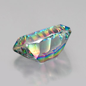 Quartz mystique Partie Supérieure Arc-en-Ciel naturelle Coupe coussin, 20.52 ct, VVS