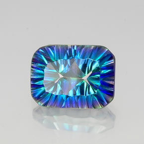 Quartz mystique Partie Supérieure Arc-en-Ciel naturelle Taille émeraude, 10.52 ct, VVS