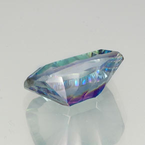 Quartz mystique multicolore naturelle taille émeraude, 9,71 ct, VVS