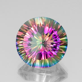 Quartz mystique multicolore naturelle coupe roude, 11,14 ct, VVS-VS