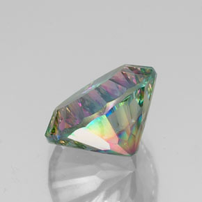 Quartz mystique multicolore naturelle coupe roude, 11,14 ct, VVS-VS