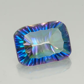 Quartz mystique Partie Supérieure Arc-en-Ciel naturelle Taille émeraude, 9.69 ct, VVS
