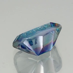 Quartz mystique multicolore naturelle taille émeraude, 11,51 ct, VVS