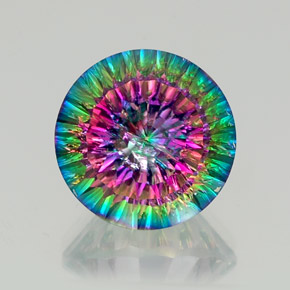 Quartz mystique multicolore naturelle coupe roude, 12,15 ct, SI