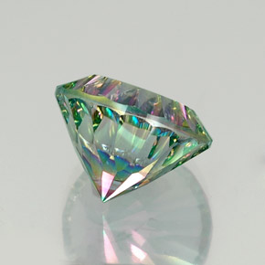 Quartz mystique multicolore naturelle coupe roude, 12,15 ct, SI