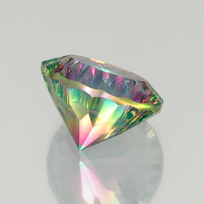 Quartz mystique Partie Supérieure Arc-en-Ciel naturelle Coupe roude, 11.54 ct, VVS