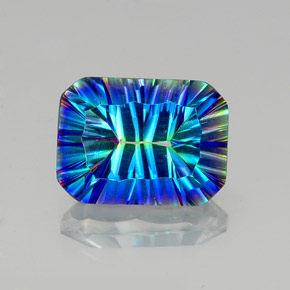 Quartz mystique Partie Supérieure Arc-en-Ciel naturelle Taille émeraude, 10.36 ct, VVS-VS