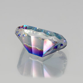 Quartz mystique Partie Supérieure Arc-en-Ciel naturelle Taille émeraude, 11.02 ct, VVS
