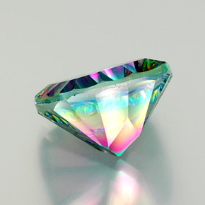 Quartz mystique multicolore naturelle coupe coussin, 14,82 ct, VVS