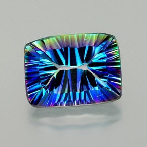 Quartz mystique multicolore naturelle baguette, 10,34 ct, VVS-VS