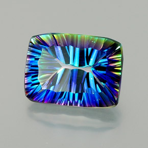 Quartz mystique multicolore naturelle baguette, 10,34 ct, VVS-VS