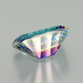 Quartz mystique multicolore naturelle baguette, 10,34 ct, VVS-VS