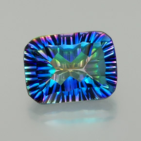 Quartz mystique Partie Supérieure Arc-en-Ciel naturelle Taille émeraude, 9.47 ct, VVS-VS