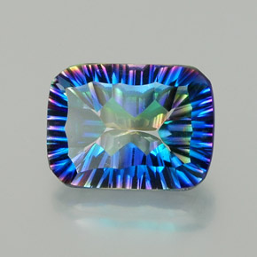 Quartz mystique Partie Supérieure Arc-en-Ciel naturelle Taille émeraude, 9.47 ct, VVS-VS