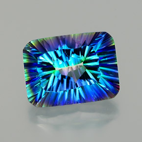 Quartz mystique Partie Supérieure Arc-en-Ciel naturelle Taille émeraude, 11.50 ct, VVS