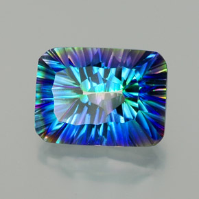 Quartz mystique Partie Supérieure Arc-en-Ciel naturelle Taille émeraude, 11.50 ct, VVS