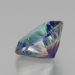 Quartz mystique multicolore naturelle coupe coussin, 21,55 ct, VVS-VS