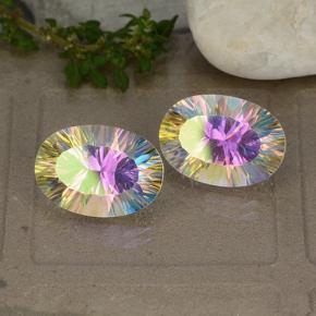 Achetez naturel 10.37ct Multicolore Quartz mystique gems, Coupe ovale, En provenance Brésil chez GemSelect. En stock, livraison internationale!