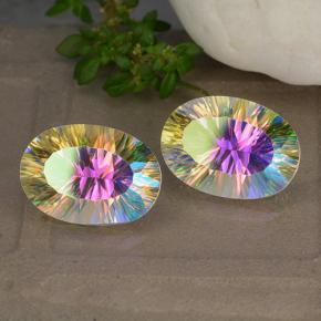 Achetez naturel 9.99ct Multicolore Quartz mystique gems, Coupe ovale, En provenance Brésil chez GemSelect. En stock, livraison internationale!