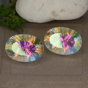 Achetez naturel 10,62ct multicolore quartz mystique gems, coupe ovale, en provenance brésil chez gemselect. en stock, livraison internationale!