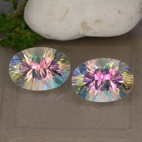 Achetez naturel 10.75ct Multicolore Quartz mystique gems, Coupe ovale, En provenance Brésil chez GemSelect. En stock, livraison internationale!