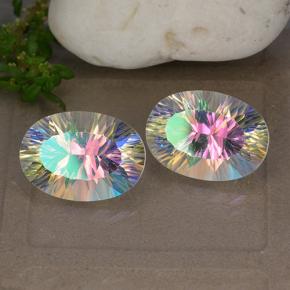 Achetez naturel 10.75ct Multicolore Quartz mystique gems, Coupe ovale, En provenance Brésil chez GemSelect. En stock, livraison internationale!