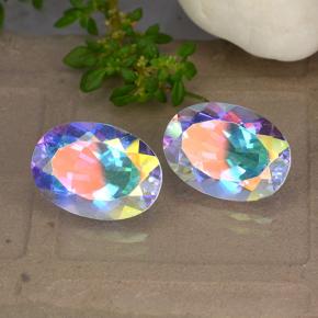 Achetez naturel 10,52ct multicolore quartz mystique gems, coupe ovale, en provenance brésil chez gemselect. en stock, livraison internationale!