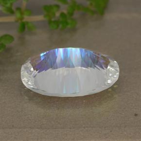 Quartz mystique multicolore naturelle coupe ovale, 5,02 ct, VVS-VS