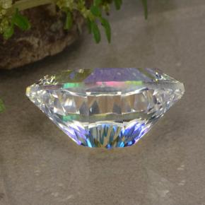 Quartz mystique Multicolore naturelle Coupe ovale, 5.04 ct, VS