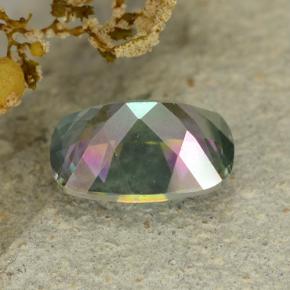 Quartz mystique Multicolore naturelle Coupe coussin, 1.53 ct, VS-SI