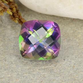 Quartz mystique Multicolore naturelle Coupe coussin, 1.89 ct, VVS-VS