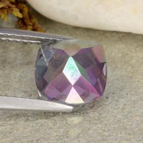 Quartz mystique Multicolore naturelle Coupe coussin, 1.89 ct, VVS-VS