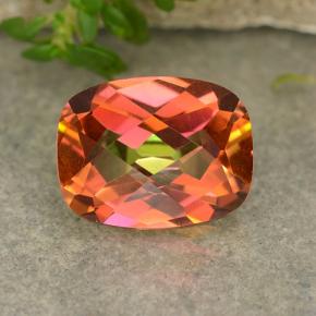 Quartz mystique multicolore naturelle coupe coussin, 1,84 ct, VVS-VS