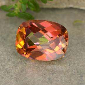 Quartz mystique multicolore naturelle coupe coussin, 1,84 ct, VVS-VS