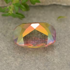 Quartz mystique multicolore naturelle coupe coussin, 1,84 ct, VVS-VS