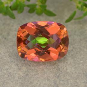 Quartz mystique multicolore naturelle coupe coussin, 1,72 ct, VVS-VS