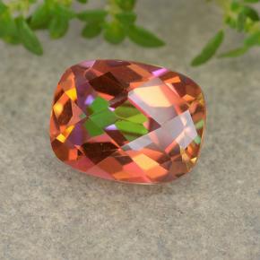 Quartz mystique multicolore naturelle coupe coussin, 1,72 ct, VVS-VS